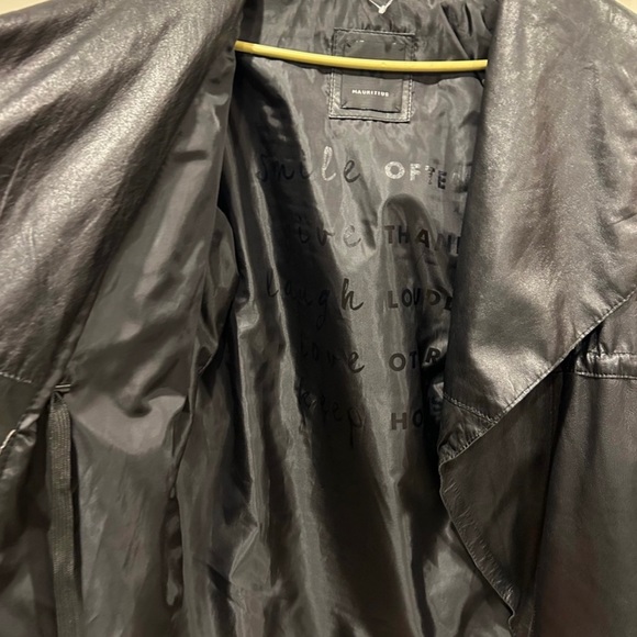 mauritius x free people leather jacket - Picture 2 of 8